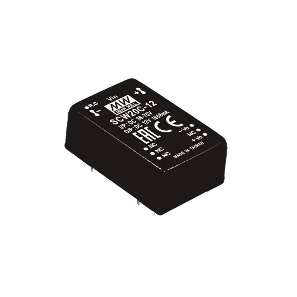 20W DC/DC-Converter, Input 36…75V, Output 5V/4A