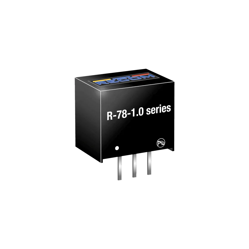 3.3W DC/DC-Converter, Input 4.75…18V, Output 3.3V/1000mA, SIP3