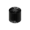 Modular LED star heat sink, ø86mm, H 80mm, Black anodized