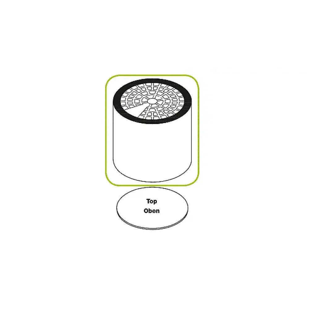 Compact filter for adhesive vapors