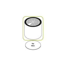 Compact filter for adhesive vapors