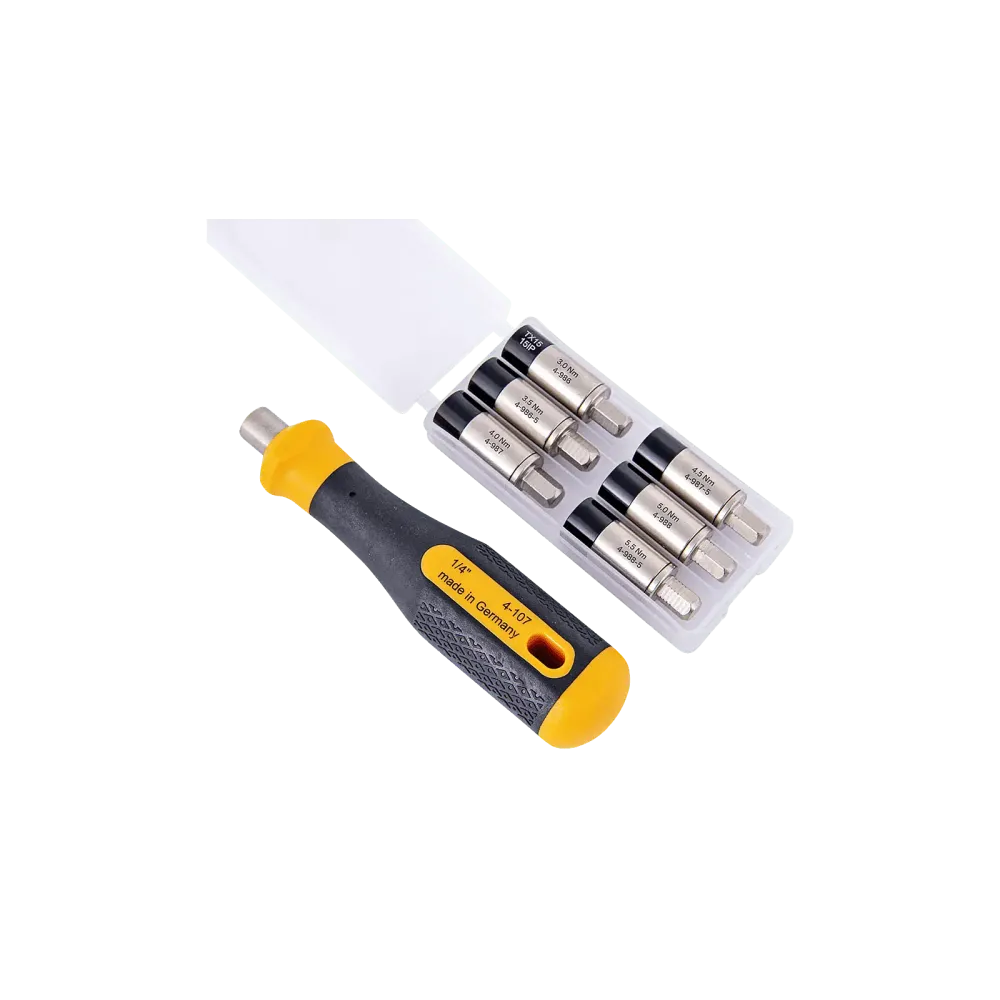 Torque adapter set 6-piece 3.0-5.5Nm for 1/4 inch