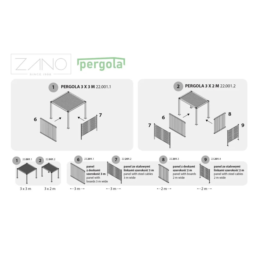 Pergola 3 x 2 m