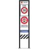 Zone signage stele type 