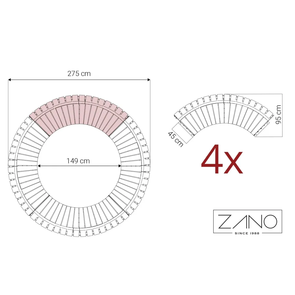 Domino bench 90