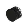 LED pin fin heat sink, ø70mm, H 50mm, Base 5mm, Black anodized