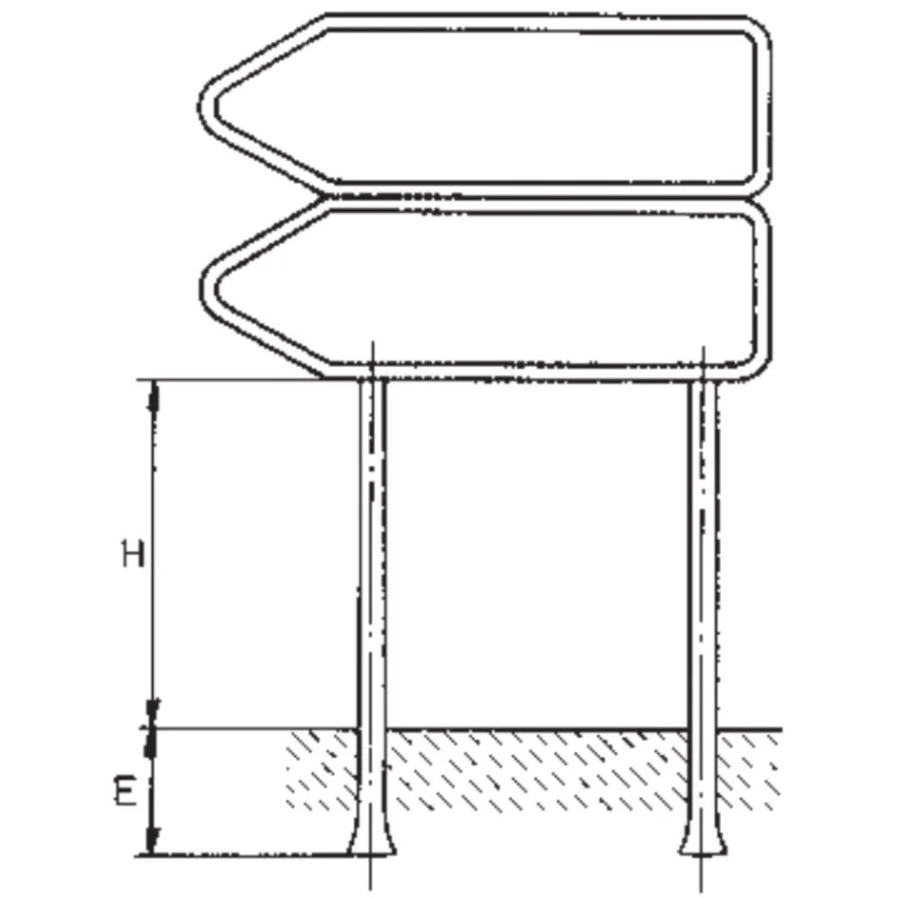  One-way double sign holder