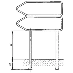  One-way double sign holder