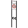 Zone signage stele type 