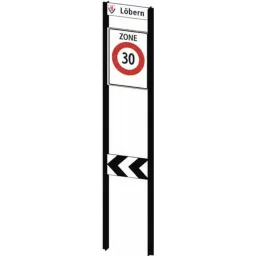 Zone signage stele type 
