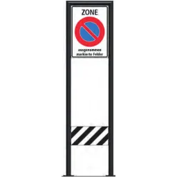 Zone signage stele type 