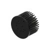 Zhaga LED pin fin heat sink, ø80mm, H 50mm, Base 5mm, Black anodized