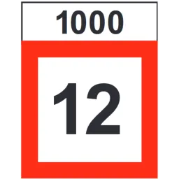 Speed limit of 12 km/h after 1000 m
