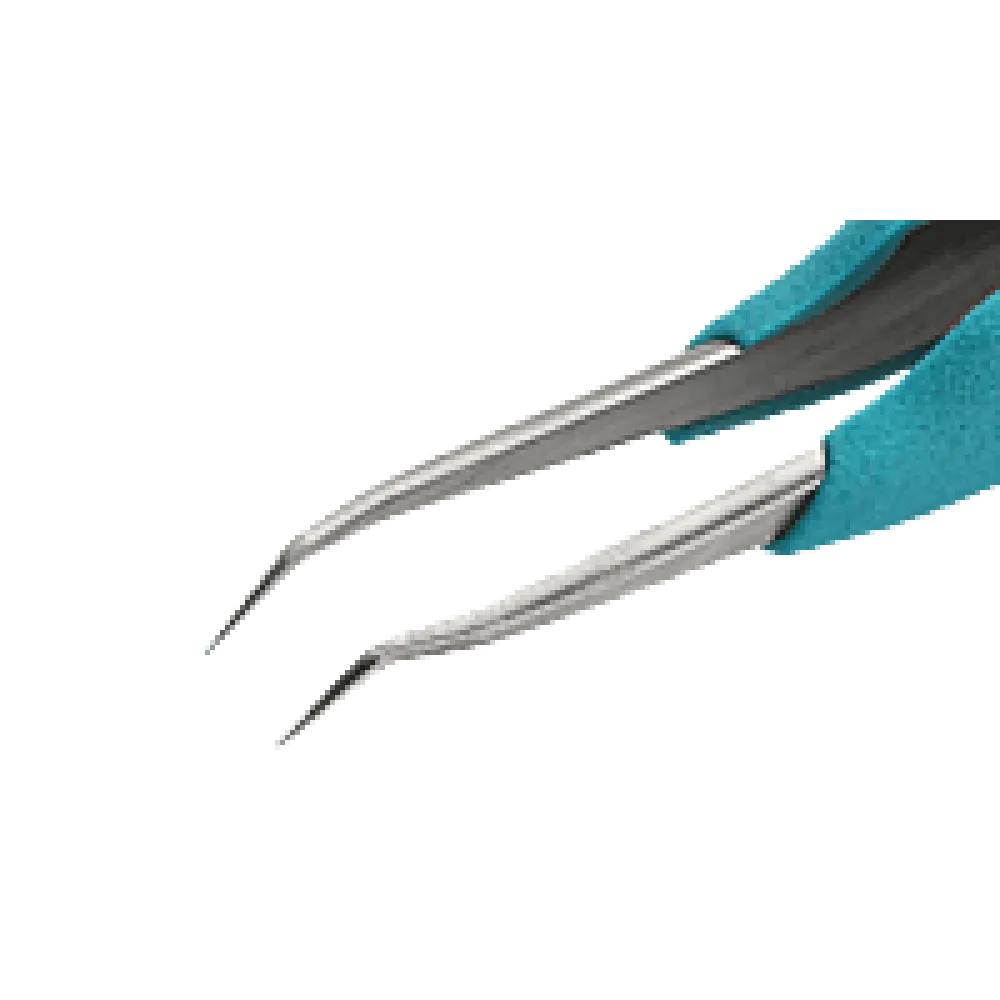 Precision tweezers, curved 30°, relieved