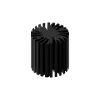 Modular LED star heat sink, ø47mm, H 50mm, Black anodized