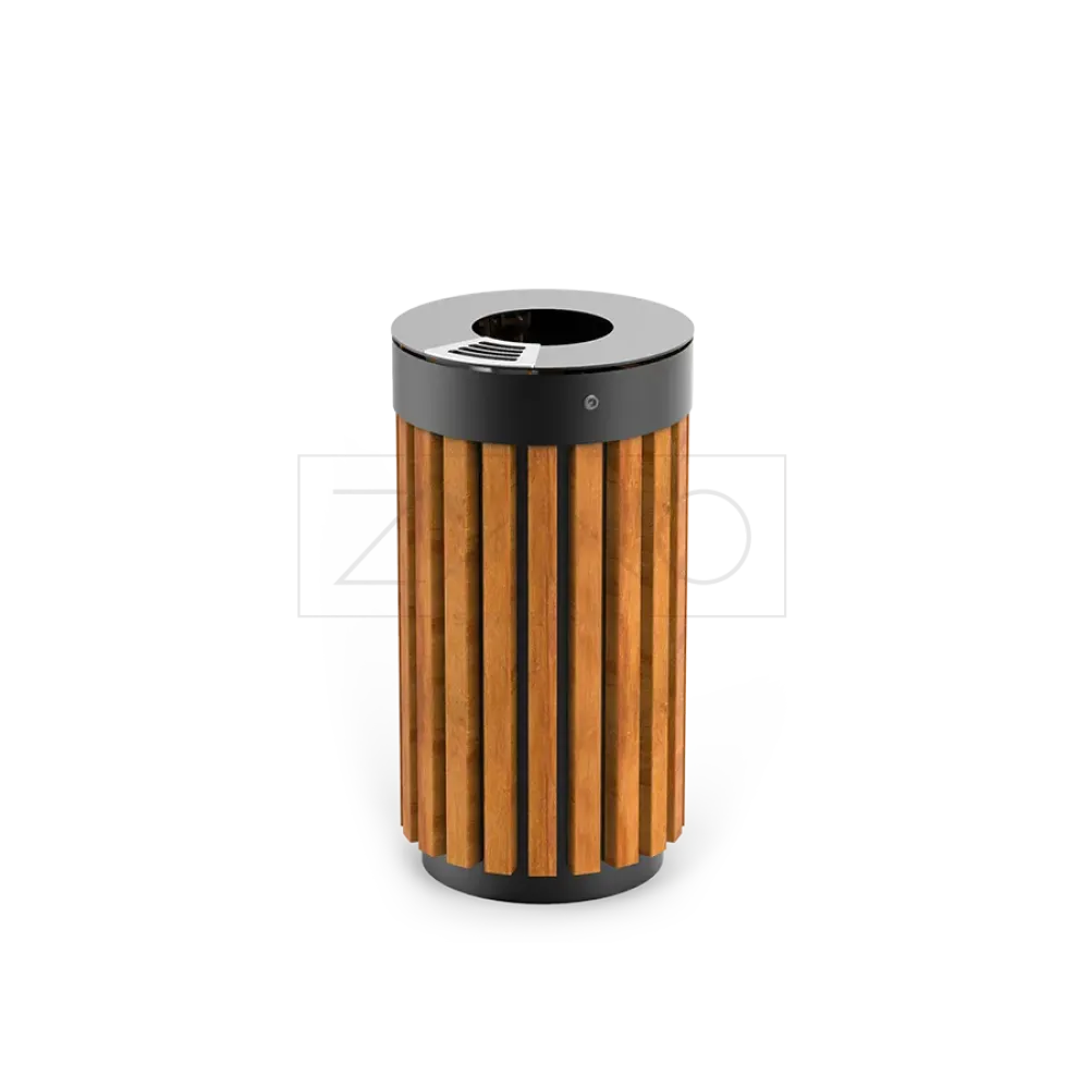 Tubus litter bin with ashtray