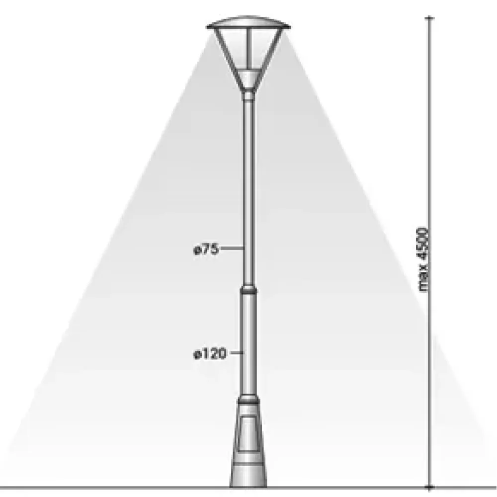Vela 9000F/WC5.NB-Urban Lighting - Street light pole - Built-in driver
