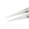 Precision tweezers with ceramic tip and finger profile for a secure grip
