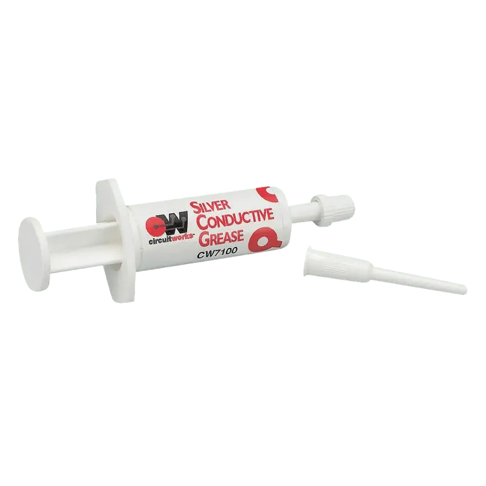 Chemtronics lubricating grease, silver, conductive, syringe, 6.5g