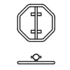 STOP sign with fixed clamp