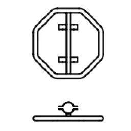 STOP sign with fixed clamp