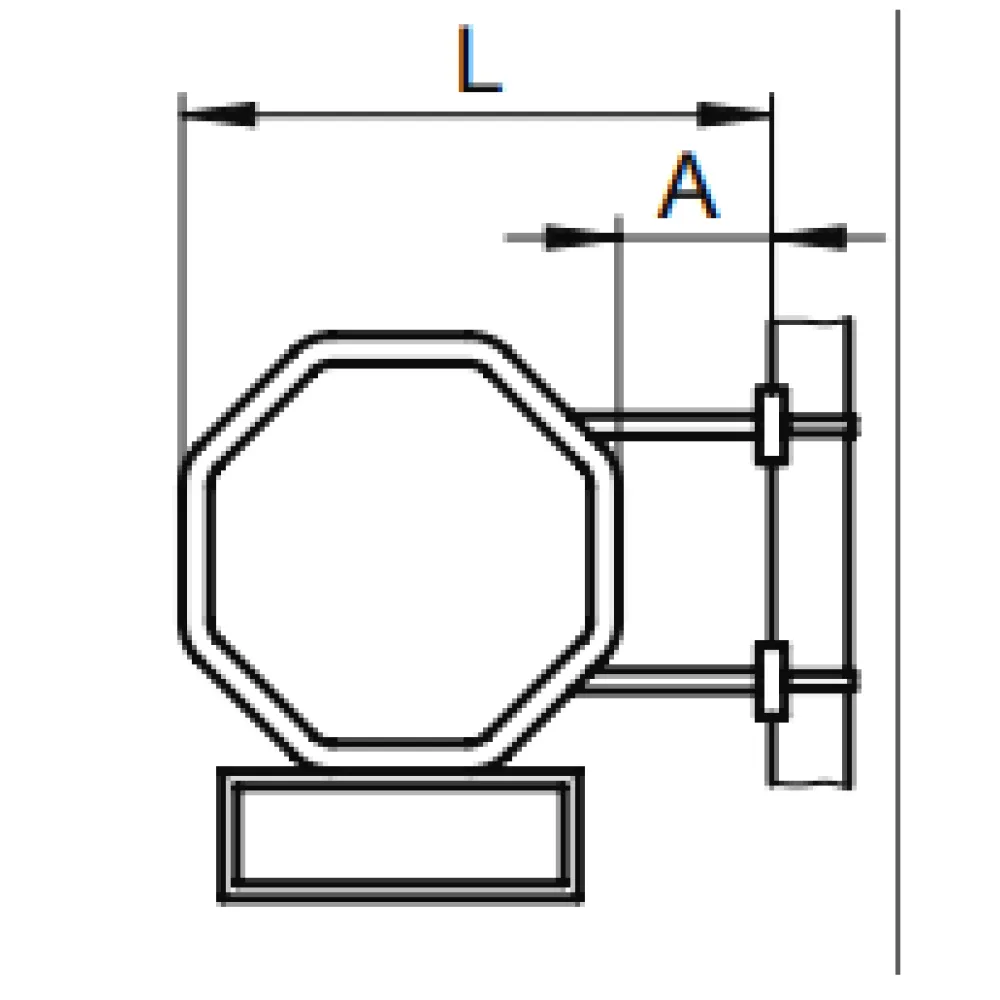STOP and rectangular sign with steel band