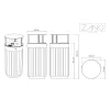 Tubus litter bin with ashtray