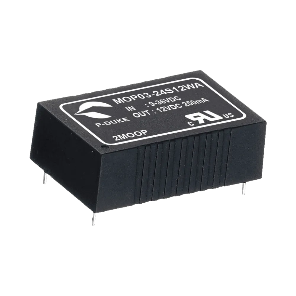 3W medical DC/DC-Converter, Input 4.5…9V, Output 24V/0.125A
