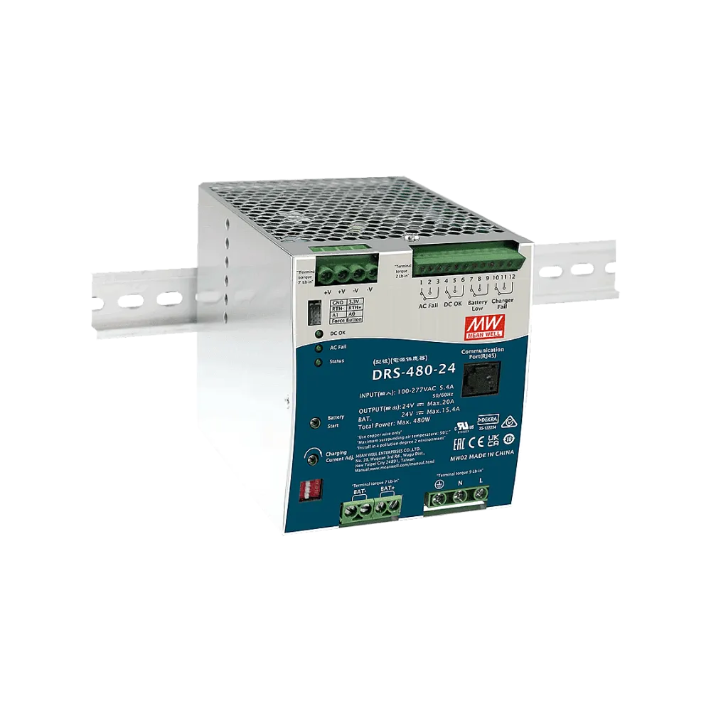 480W Intelligent DIN Rail Power Supply with UPS Function 36V / 13.3A, CANBus