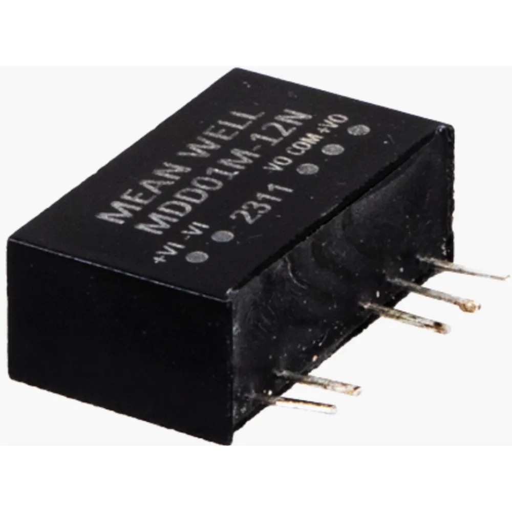 1W DC/DC-Converter, Input 21.6…26.4V, Output +/-5V / +/-0.1A
