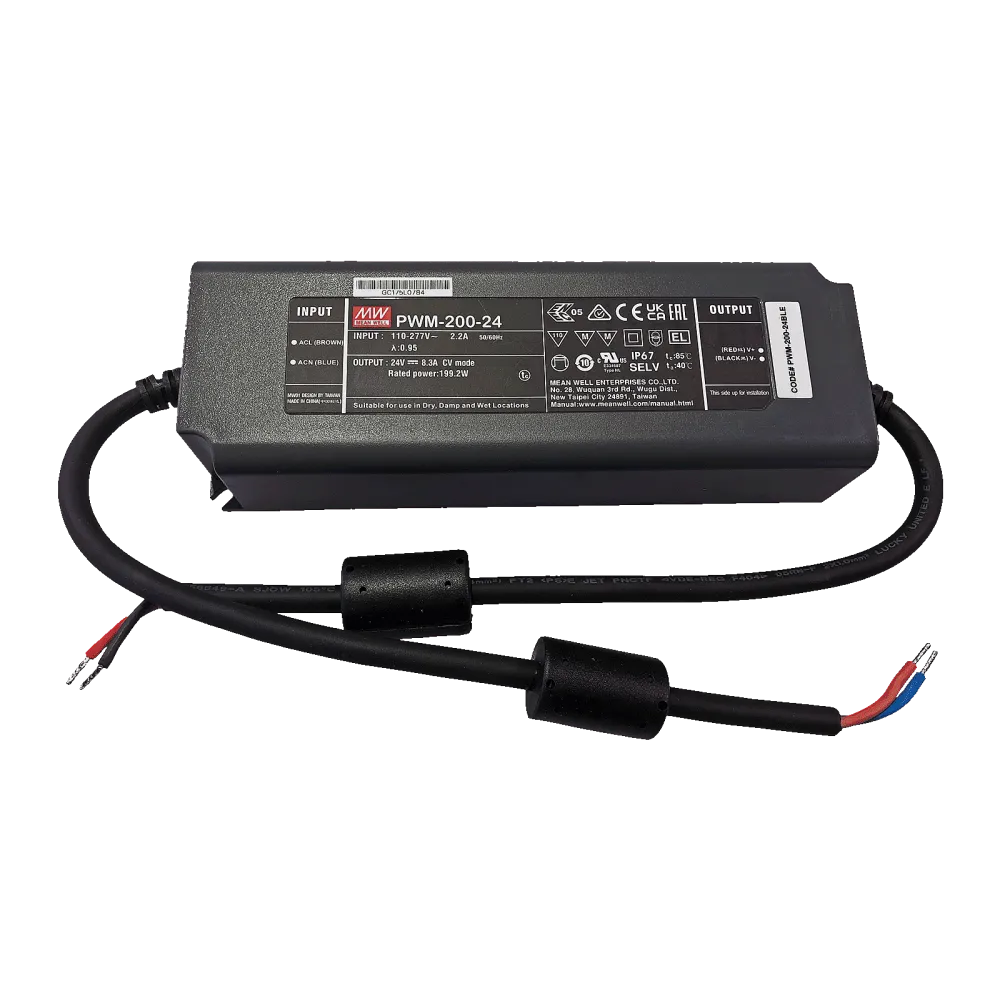 200W LED Driver with PWM Output 24V/8.3A, CASAMBI