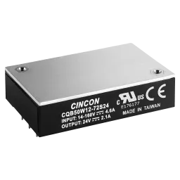 50W DC/DC converter, input 14...160V, output 48V/1.05A