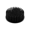 LED pin fin heat sink, ø80mm, H 30mm, Base 5mm, Black anodized