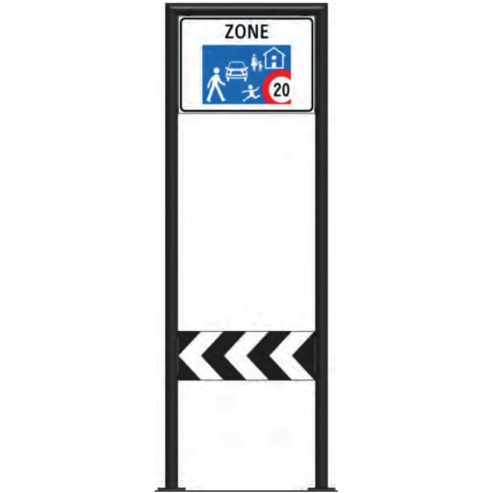 Zone signage stele type 