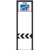 Zone signage stele type 