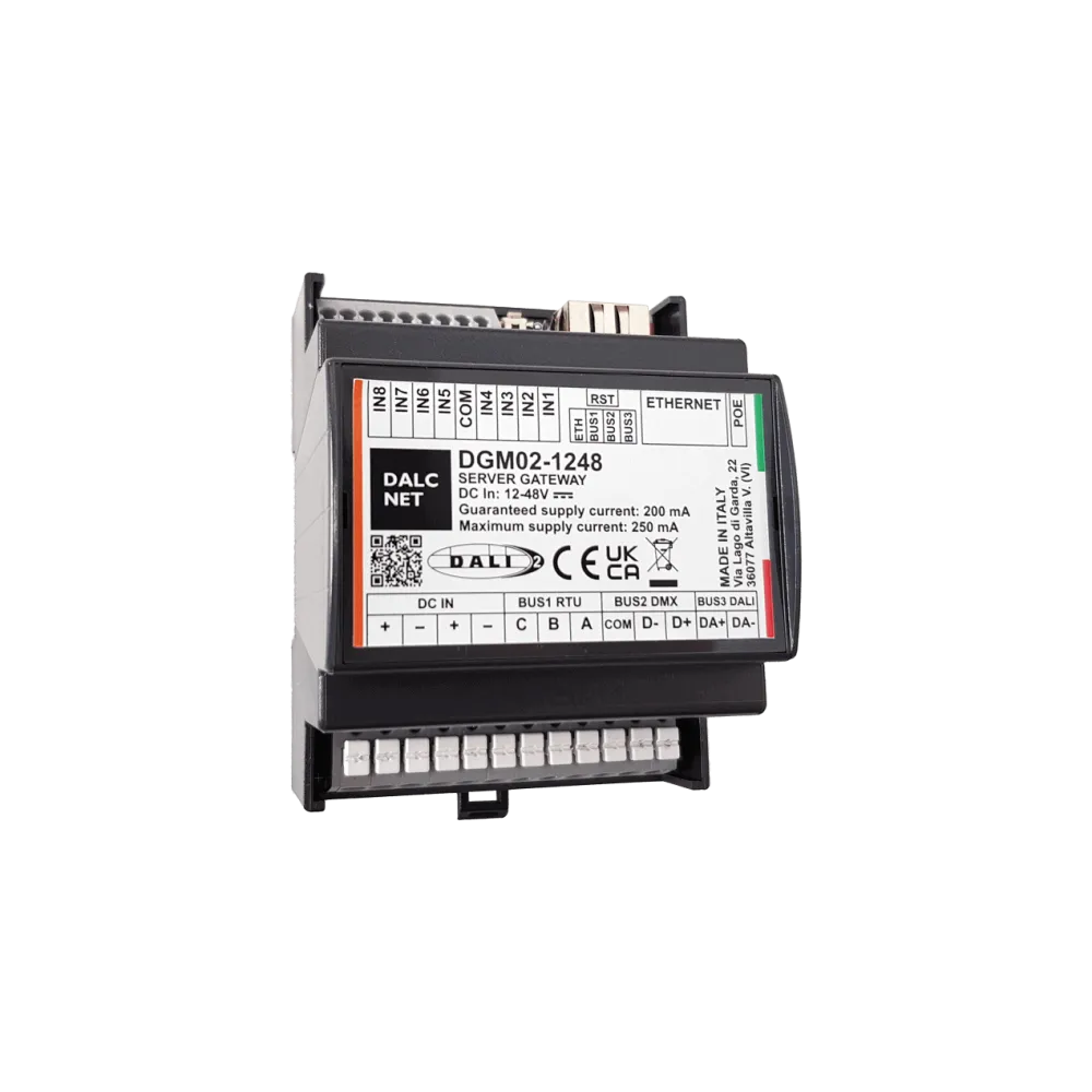 Server Gateway, 12-48VDC, DALI, DMX, MODBUS