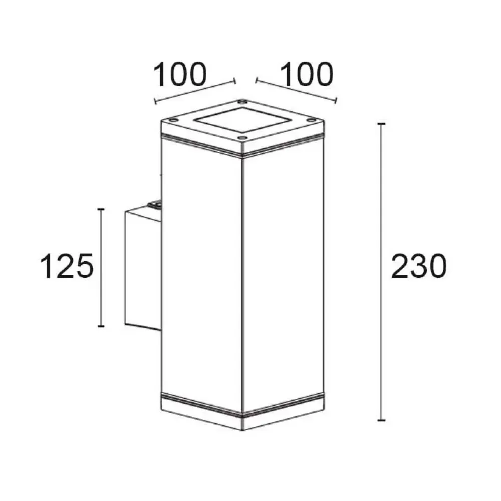 Up&Down Q Wall 9812W/HC0.NB-Wall - Wall luminaire Single Emission - Built-in driver