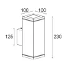 Up&Down Q Wall 9812W/HC0.NB-Wall - Wall luminaire Single Emission - Built-in driver