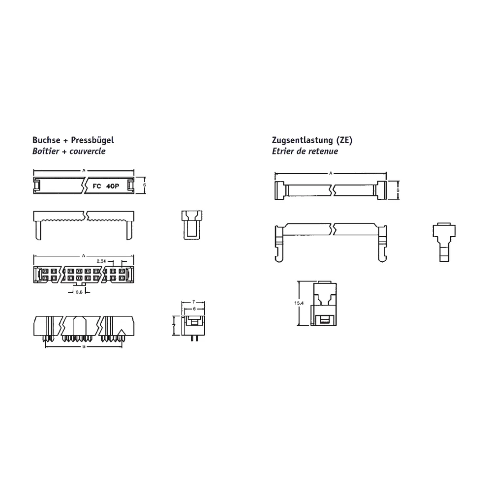 PCB Post connector with strain relief 1001 grey