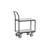 ESD shelf roller with tubular push handle, 610 x 410 mm