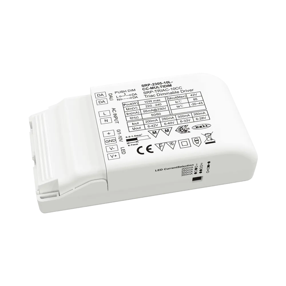 10W DALI/Push+Triac+0/1-10V LED Driver