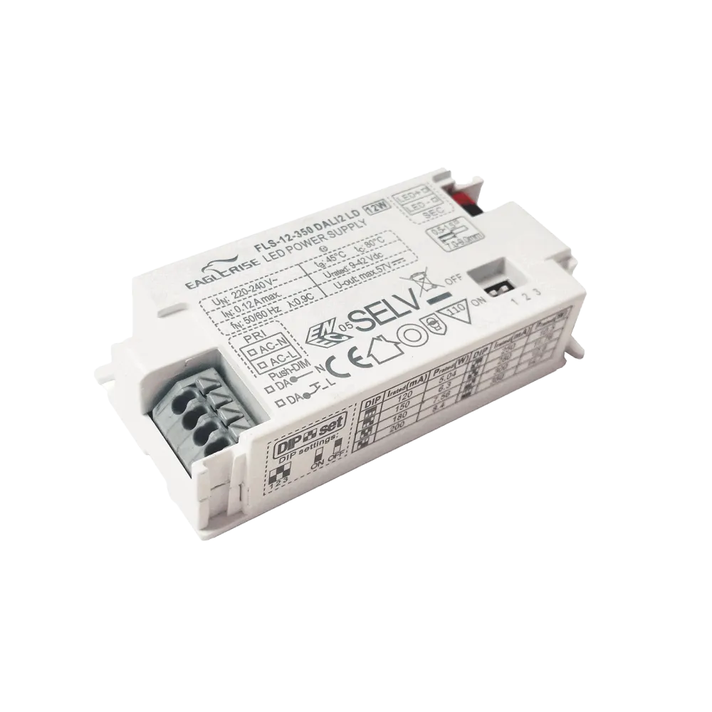 12W LED Driver Constant Current 120-350mA, 9-42Vdc, DALI2