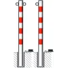 Barrier post painted white with rings