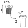 Platho 145 - Round Walkable Opal Glass Ø145 - Built-in driver