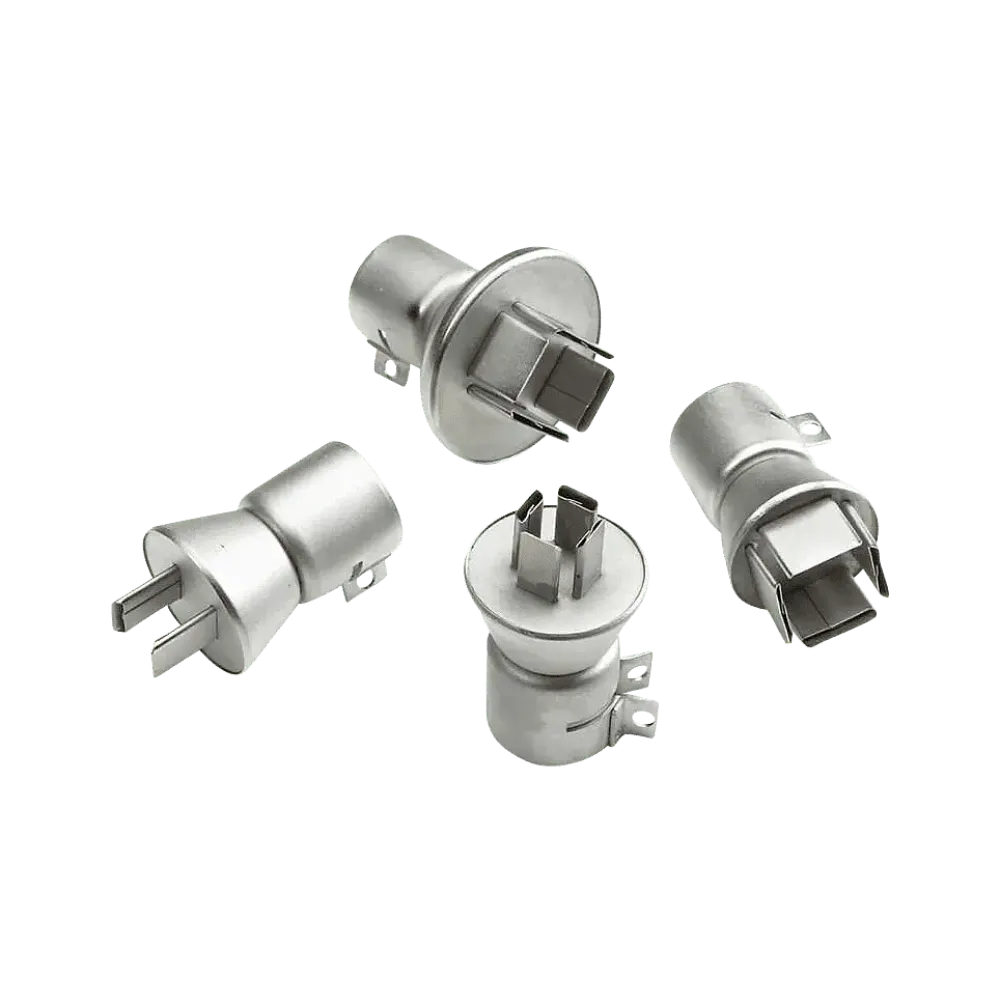 Nozzle set for PLCC, QFP and BQFP components