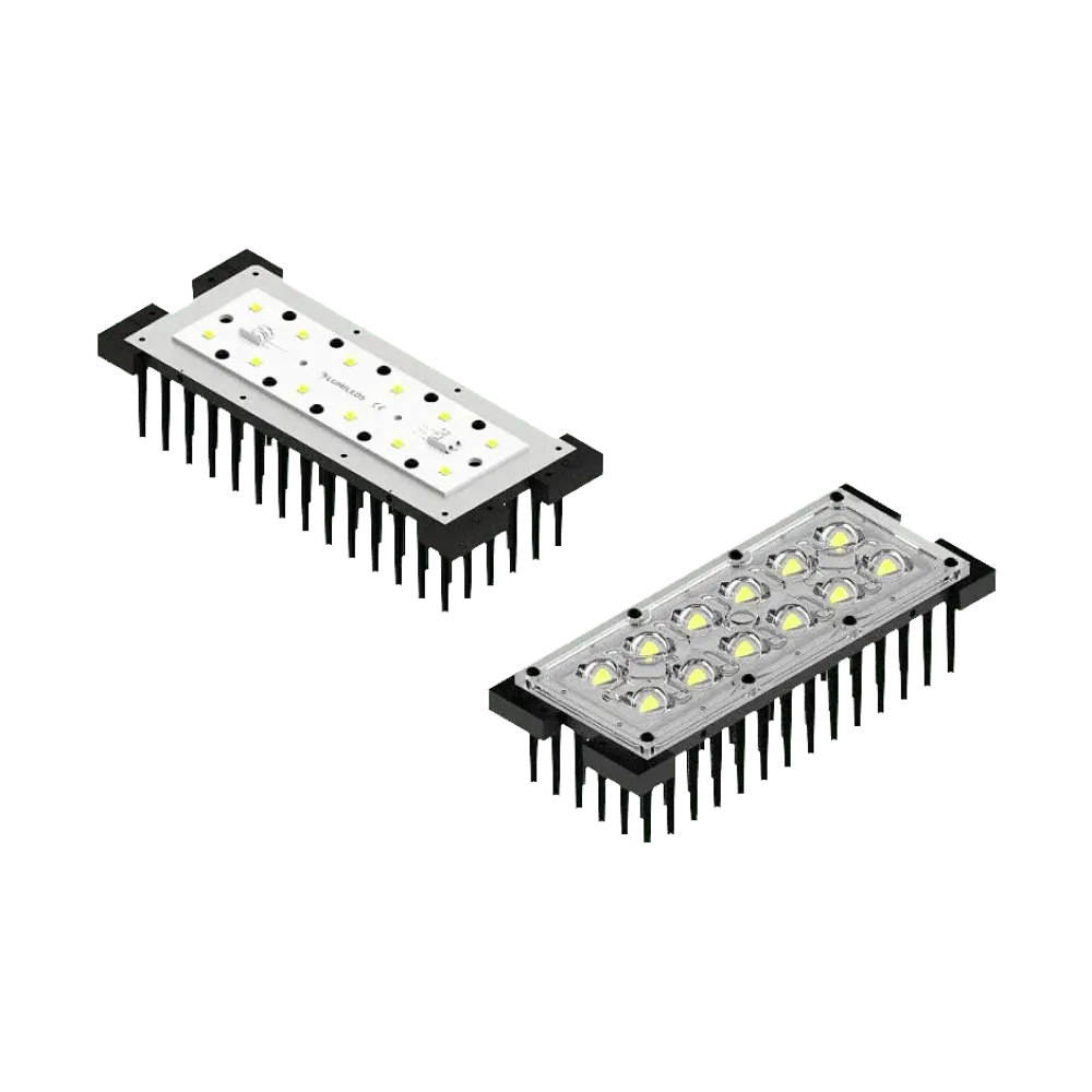 Rectangular Pin Fin LED cooler for 2×6 LED modules