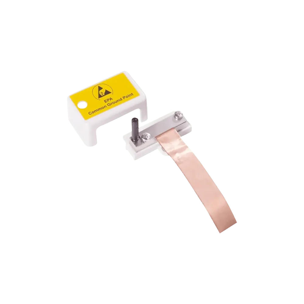Central earthing strip for floor systems
