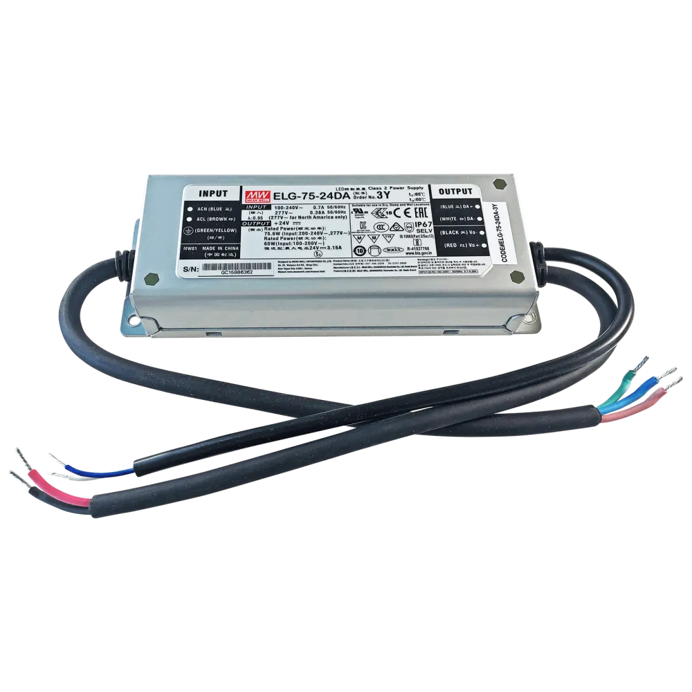 75W LED Driver CV+CC 24V/3.15A, DALI