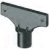Plastic attachment for traffic cones to secure directional signs