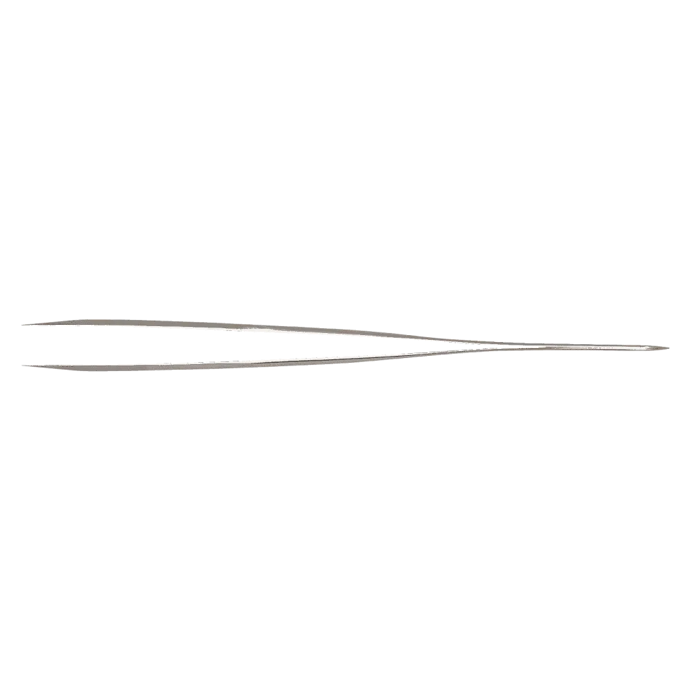 Precision tweezers with pointed tips for work in microelectronics